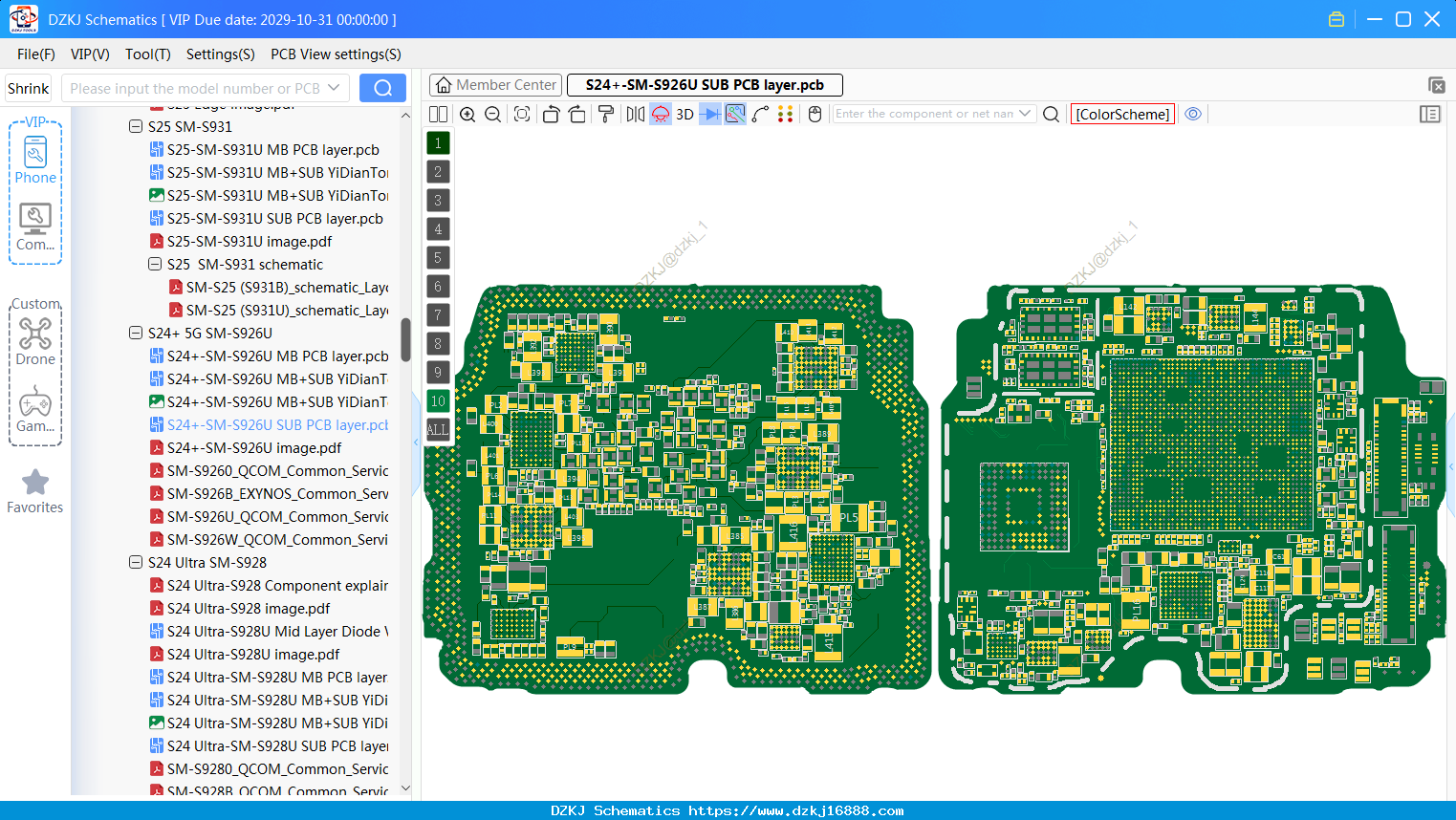 Samsung S24+-SM-S926U SUB PCB Layer